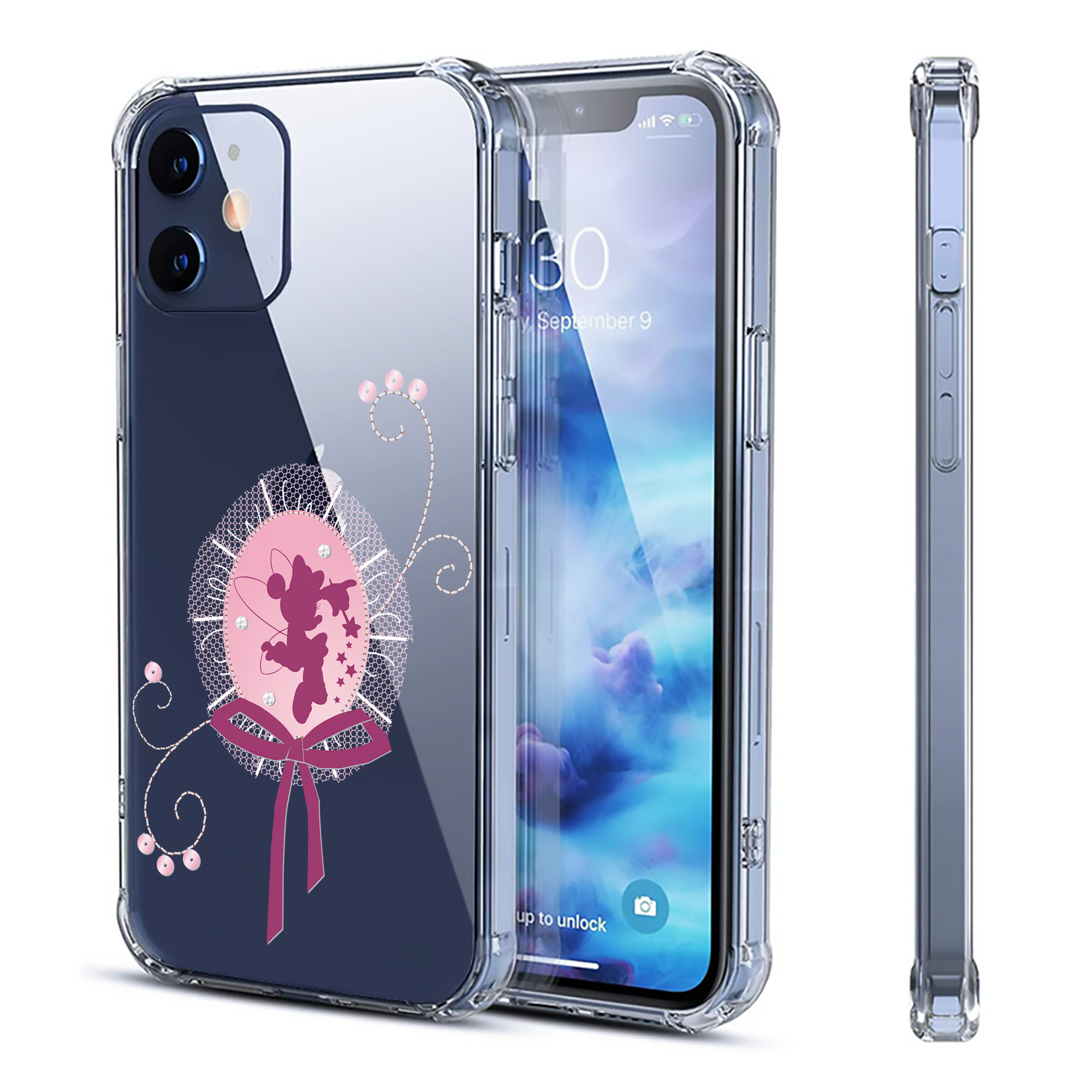 （画像用） ミッキーマウス Mickey Mouse 【iPhone 12シリーズ対応】透明スマホケース（クリアソフトケース）